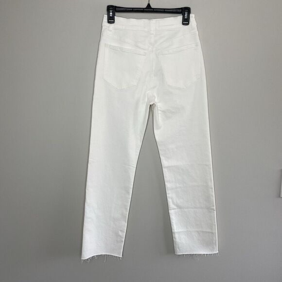 MADEWELL Jeans Women 25 The '90s Straight Crop Ivory NEW Raw Hem NQ179 - Picture 7 of 13